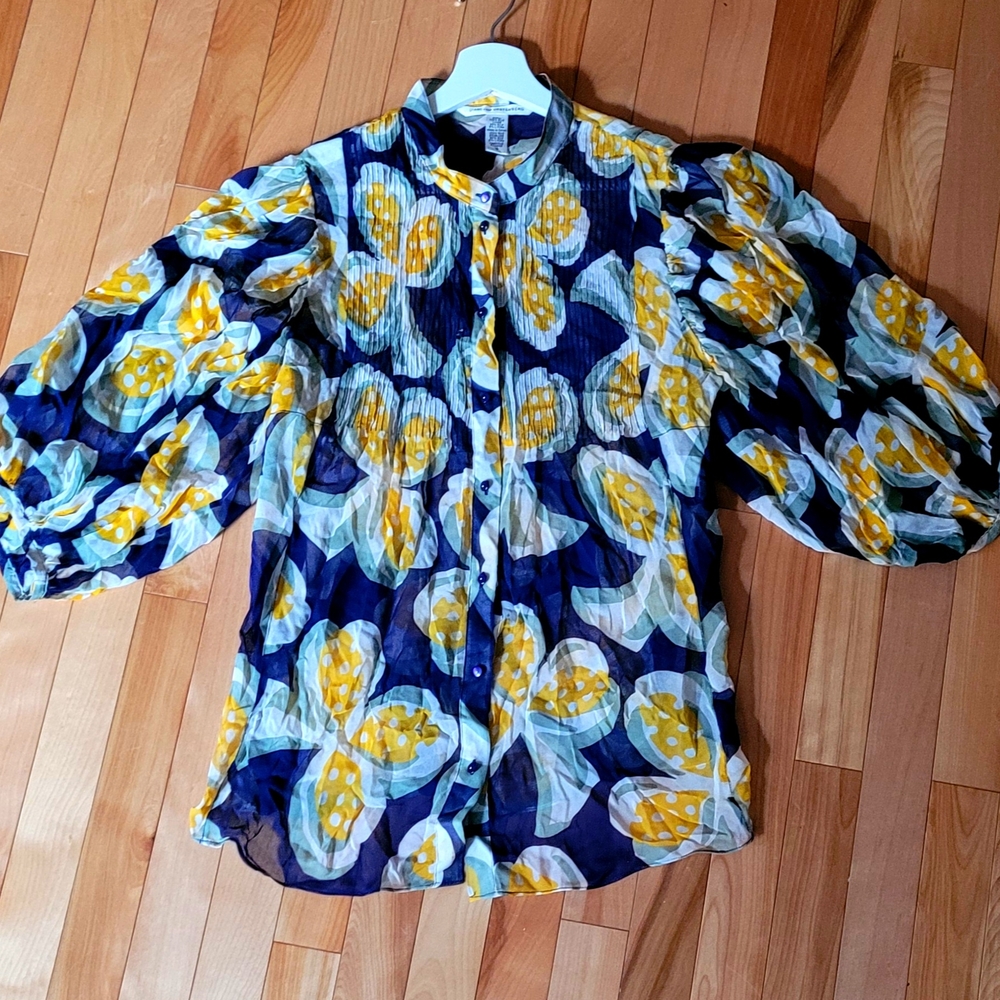 Floral Button-Up Blouse